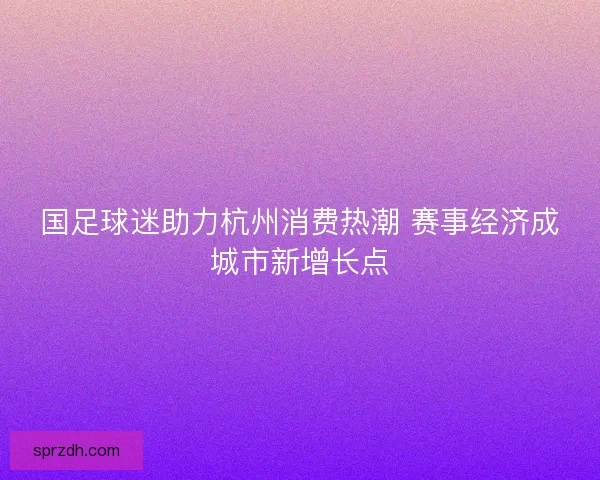 国足球迷助力杭州消费热潮 赛事经济成城市新增长点 国足球迷助力杭州消费热潮 赛事经济成城市新增长点